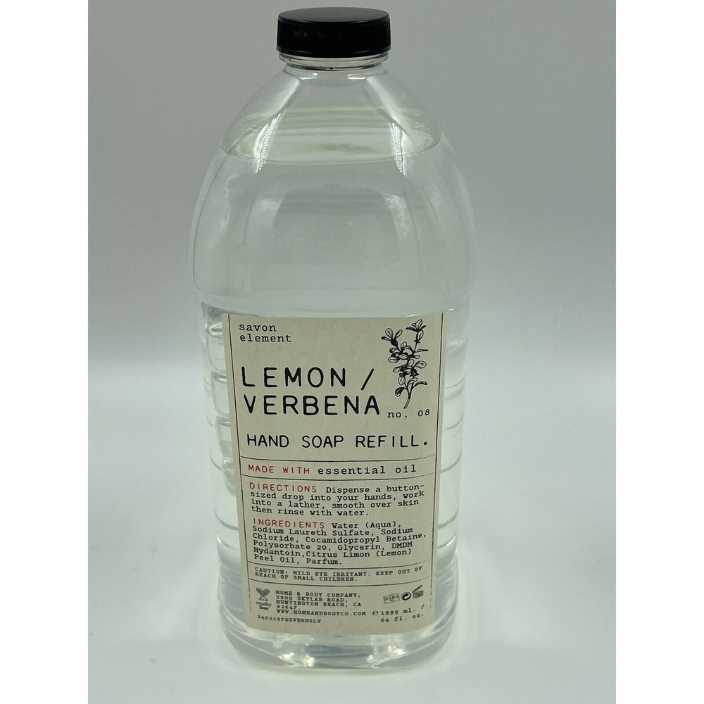 Savon Elements by Home Body Company LEMON VERBENA Hand Soap Refill 64 oz (Jumbo)